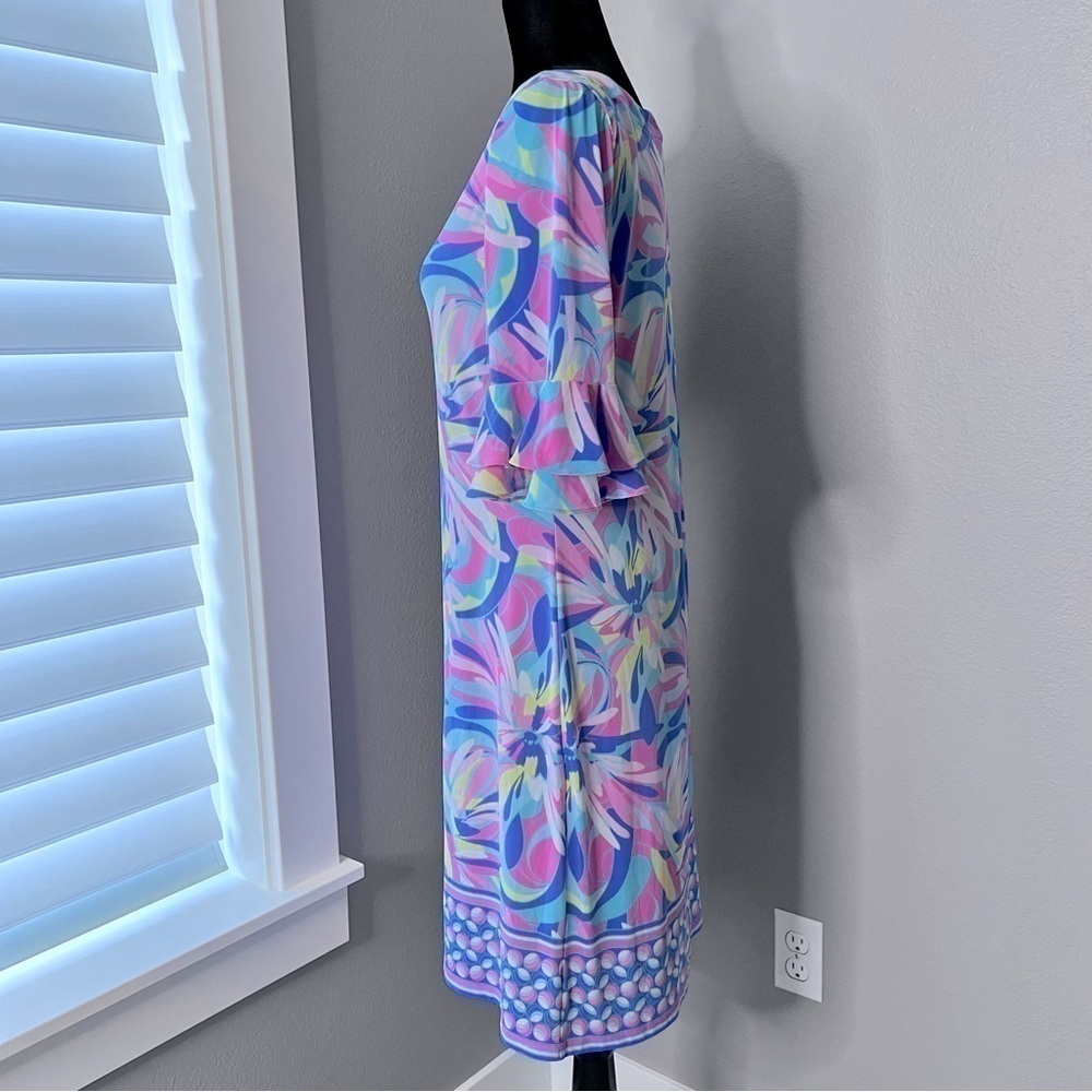 Pappagallo multi- color midi dress size medium - Picture 3 of 10